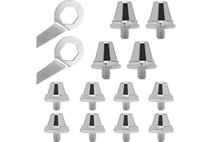 FEXPDL 12Pcs Multicolor Football Shoe Studs Replacement - Compatible with Nike, 11/13mm Aluminium Alloy, 2 Wrenches