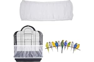 DGOSPSTIME Oiseau Couverture à Cage en Filet,Housse de Cage à Oiseaux en Nylon,Filet De Protection pour Cage à Oiseaux,Filet en Nylon Ventilé pour Perroquet Inséparable Prévention Poussière Décoration
