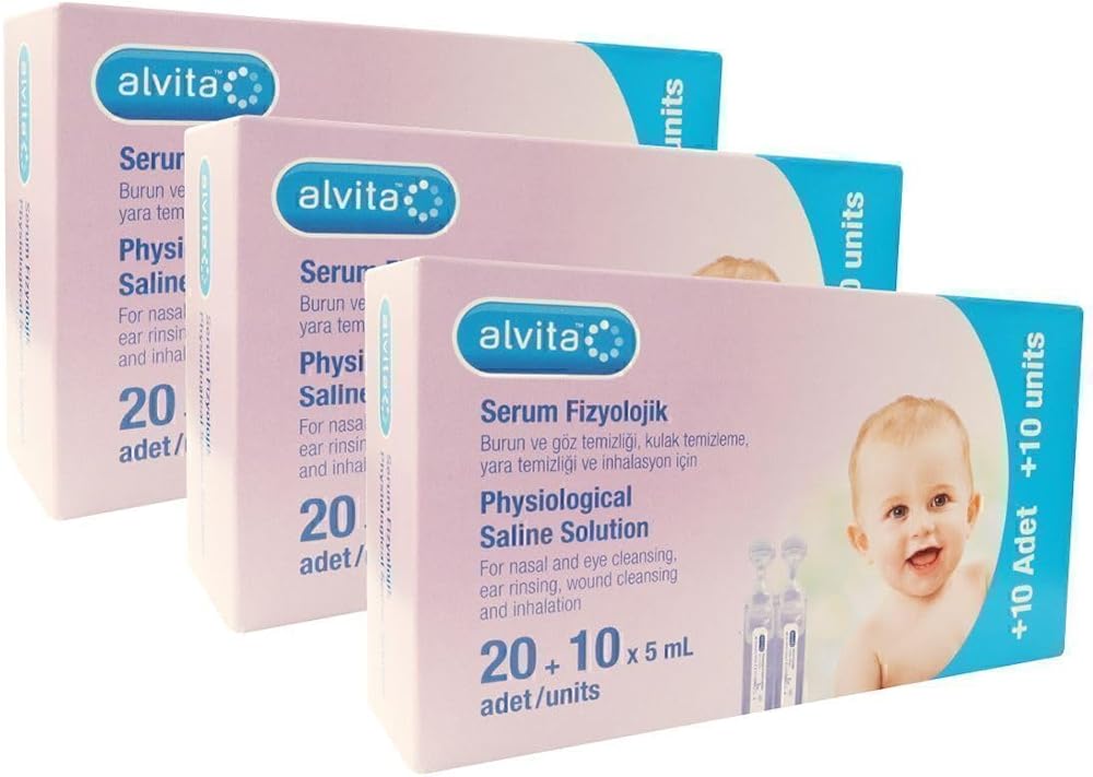 Alvita Serum Fizyolojik, 30 Flakon 5 ml, 3 Kutu