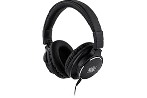 Linsoul Słuchawki nauszne Kiwi Ears Division, dynamiczne słuchawki monitorujące 40 mm, przewodowe słuchawki gamingowe, słuchawki DJ dla profesjonalnych muzyków, inżynierów (czarne)