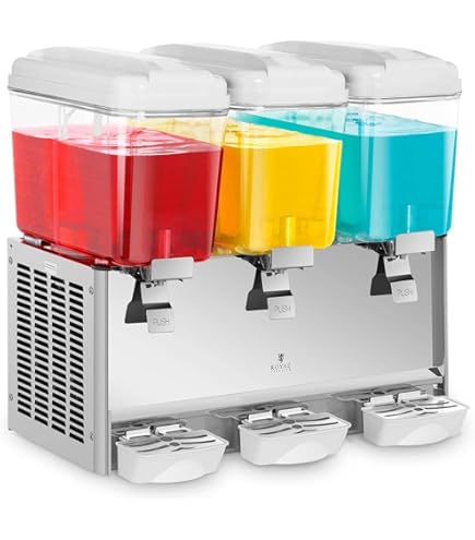 Distributore Bevande Royal Catering RCSD-1G - 8 Litri - Acciaio Inox E Plastica Dispenser Succo 8 Litri Royal Catering