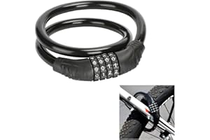 Grapelet Serrure à code à quatre chiffres pour vélo, antivol portable pour VTT, pour vélo, scooter électrique, vélo, remorque de remorquage