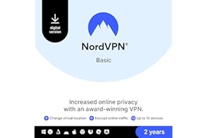 NordVPN Basic, 10 Devices, 2-Year, Premium VPN Software, Digital Code