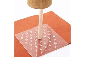 HZTYYIER Herramientas de estampado de cuero, punzones para marcar números en cuero artesanal, juego de estampadores para repujado DIY, para trabajos de cuero