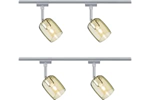 ‎MILI-LEUCHTEN 4er Set Paulmann URail Spot Schienensytem Stangensystem 230V Chrom matt inkl. LED Leuchtmittel (95341.04)
