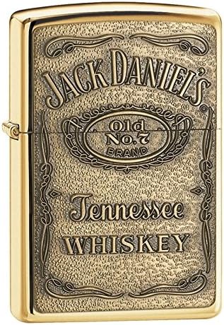 ZIPPO LIGHTER JACK DANIEL LOGO-254JD428-Free Engraving-Free Wick &amp; Flint