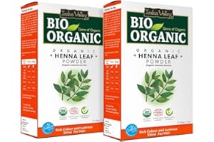 ‎INDUS VALLEY Indus Valley 100% organisches, natürliches rotes Hennablatt-Pulver für Haare – (100 g + 100 g = 200 g) 2 Stück