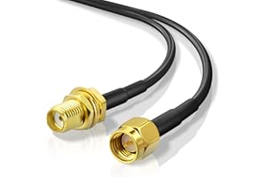 Superbat Kabel antenowy RG174 SMA na SMA 2 m / kabel antenowy WiFi, niskostratny kabel koncentryczny HF do anteny WiFi, 4G LTE, modemu 5G, routera, radia Ham / GPS/WiFi/SDR