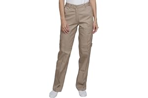 Mirabella Health & Beauty Damen Berufsbekleidung Cargohose Beige Gr. 48 Lang DE 20 UK Long