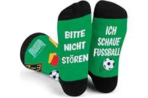 UEOTO Socken mit Spruch Bitte Nicht Stören Ich Schaue Fussball Lustige Geschenke Weihnachtsgeschenke für Männer Kleinigkeiten, Baumwollsocken Fußball Geschenke für Männer Teenager Jungs zum Geburtstag