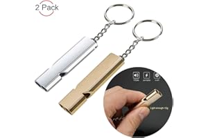 OVTAI Sifflet Arbitre,Sifflet De Survie,Sifflet Enfant, Double Tubes Métal Haute Décibel Porte-clés Sifflet pour Camping Sauveteur Randonnée et jouer au jeu