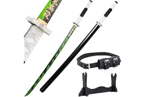 DIGITIZERART Halloween Prop Anime Cosplay Sword, 100cm Demon Nichirin Fantasy Foam Samurai Sword Fantasy Agatsuma Zenitsu Swords Satoman Tanjirou Swords for Cosplay Purpose, Anime Original Texture