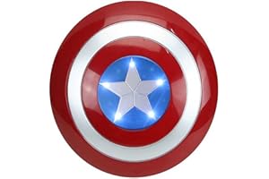 SPOTOR Marvel Legends Bouclier Captain America 32cm,Marvel Legends, Sonore Et Lumineux Cadeaux d'anniversaire pour Enfants Avengers Superhero Series Bouclier (Color : Red)