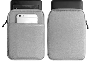 CVERY 6-inch Protective Case For Kindle, Lightweight Protective Sleeve Cover Bag Pouch Cases with Cotton Lining for Kindle Paperwhite3 for Voyage 558/958/KV E-reader(Gray)
