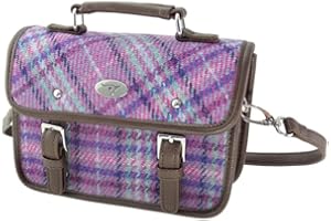 Glen Appin Harris Tweed Bervie Mini Satchel Bag With Adjustable & Removable Shoulder Strap