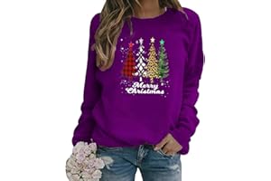 Peuignao Christmas Tree Jumper Women Xmas Jumpers for Women Bad Xmas Jumper Women Funny Christmas Jumpers Womens Ugly Christmas Pullover Ladies Christmas Jumper Christmas Sweatshirt Xmas Sweatshirts