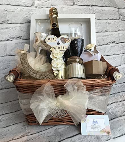 Wedding Gift Basket Hamper Wedding Gift Mr And Mrs Bride Groom Gift Amazon Co Uk Handmade Products