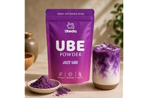 Ube Pulver 100 g – 100% Ren Lila Jams från Filippinerna – Naturligt Lila, för Ube Latte, Bubble Tea och Bakning – Utan Tillsatser, Vegansk, Glutenfri – Ubedia