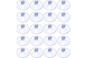 20 Pezzi Ventose Trasparenti, HZYIQ Ventose Piccole in Plastica per Vetro, Ventosa Trasparente Senza Gancio per Vetro, Piastrelle, Tavolo, Finestra, Agno, Armadio - 20mm