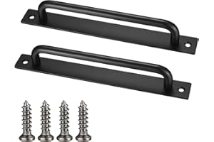 YITAIYUAN 2 Pezzi Maniglia per Porta Scorrevole Nera, Maniglia per Porta da Fienile, Maniglia per Mobili, Maniglie per Porte Armadio, Maniglia della Porta con Viti per Garage Armadi Porte Scorrevoli