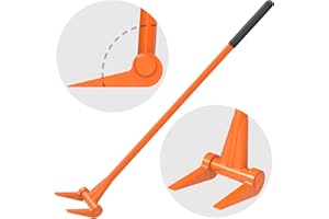 Insaga Long Pry Bar, 122cm Fully Welded Large Crowbar Pallet Buster Breaker Tool Heavy Duty Deck Board Removal Utility Wrecking Bar for Demolition & Lifting, 110 Degree Angle Head