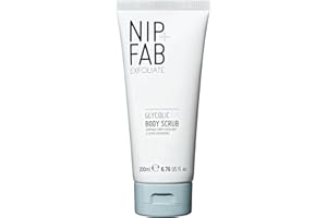 ‎NIP+FAB Nip+Fab Glycolic Fix Body Scrub, Körperpeeling, Peeling, Glatte und Strahlende Haut, Sheabutter, Weiße Rizinusperlen, 200 ml