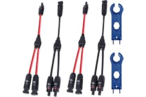 GTIWUNG 2 par Rama Y Conectores Adaptador M/F/F y M/M/F Y2-1 Conectores de Derivación Y Forma Conectores Solar Fotovoltaicos, Macho/Hembra Solar Panel Cable Conector Impermeable