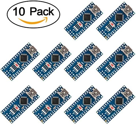 Micro Controller Board, MACTISICAL 10Pack Upgraded Mini USB Nano V3.0 ATMEGA328P 5V 16M Micro Controller Board Module for Arduino (10 pack, Micro Controller Board)