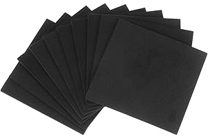 QUARKZMAN 10pz Fogli di Gomma EVA Adesiva Ammortizzante 3,175mm Spessore x 100mm Foglio Quadrato in Schiuma Neoprene Cuscinetti Antivibranti Antiscivolo Antirumore