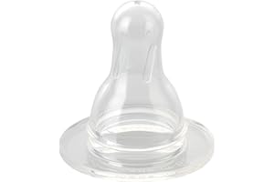 babynova Runder Silikonsauger im 2er Pack für Standard Babyflaschen - Ersatzsauger mit Anti-Kolik-Technologie - BPA-frei und Made in Germany - Größe S, langsamer Fluss für Tee