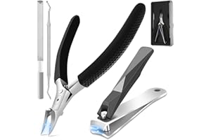 HEYMKGO Tagliaunghie Piedi Tronchesino Unghie Piedi Affilato Taglia Unghie Per Piedi Taglia Unghie in Acciaio Inossidabile Lima per Unghie Tronchesino Unghie per Incarnite Tagliaunghie per Anziani