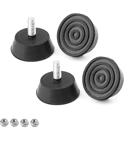 Piedini Antivibranti Aerzetix - Gomma E Acciaio, Filettatura M6, Ø20mm, Per Elettrodomestici - Foto 6