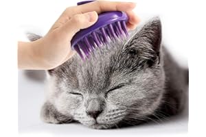 CELEMOON Cat Brush with Soft Rubber Pins, Washable Silicone Pet Brushes for Indoor Cats Grooming Shedding Massage Bath, Removes Hair Mats Tangles and Loose Fur for Short to Long Haired