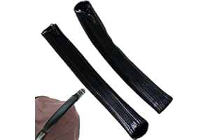 Pram Handle Cover Leather | Pram Armrest Cover with Removable Zipper - Pram Handle Cover Leather Armrest Bumper Protective Cover for Pushchair Cypreason