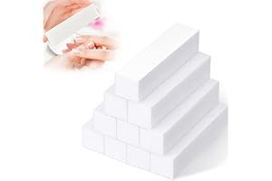 OLISANG 10 blocchi di levigatura per unghie, blocco lucidatore per nail art, tips tool, lima professionale per levigare unghie in acrilico o gel naturale