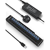 G&uuml;&ccedil;l&uuml; USB Hub RSHTECH 16 Bağlantı Noktası 100W USB 3.0 Veri Merkezi Al&uuml;minyum USB Bağlantı Noktası Genişletici Bireysel A&ccedil;ma/