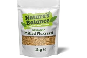 Nature's Balance Organic Milled Flaxseed 1kg - Gluten Free High Fibre Ground Linseed Flax Seed Powder
