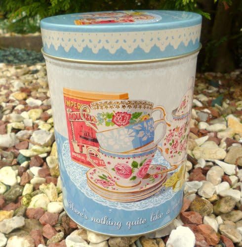 MARTIN WISCOMBE TIN NOTHING LIKE A NICE CUP OF TEA BLUE VINTAGE NEW
