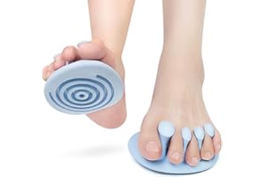 Tech Love Toe Separator, Toe Spacers to Correct Toes, Toe Straighteners for Bent, Overlapping Toes Women Men, Bunion Correct, 1 Pair Blue