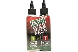 SILCA Pro Fahrradkettenabstreifer | in 10 Minuten reinigen, auftropfen und mit Wasser abspülen | Lift-and-Encapsulate-Reinigungstechnologie | 4-Unzen-Stripper- und 4-Unzen-Super-Secret-Wachsflaschen