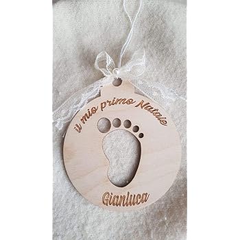 Pallina Di Natale Con Kit Impronte Neonato | Decorazione Personalizzata Per Albero | Ricordo Del Primo Natale | Idea Regalo Per Neonati | Tiny Creations