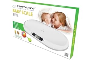 ESPERANZA Weighing scale Digital for Children BEBE EBS019 (Electronic White Color), multicolore, Taglia unica, Étoiles et rayures