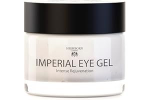 Anti‑Ageing Eye Gel for Dark Circles, Puffiness & Fine Lines – Hyaluronic Acid, Plant Collagen, Arnica – HighBorn Imperial Vegan-Friendly Skincare – 15ml