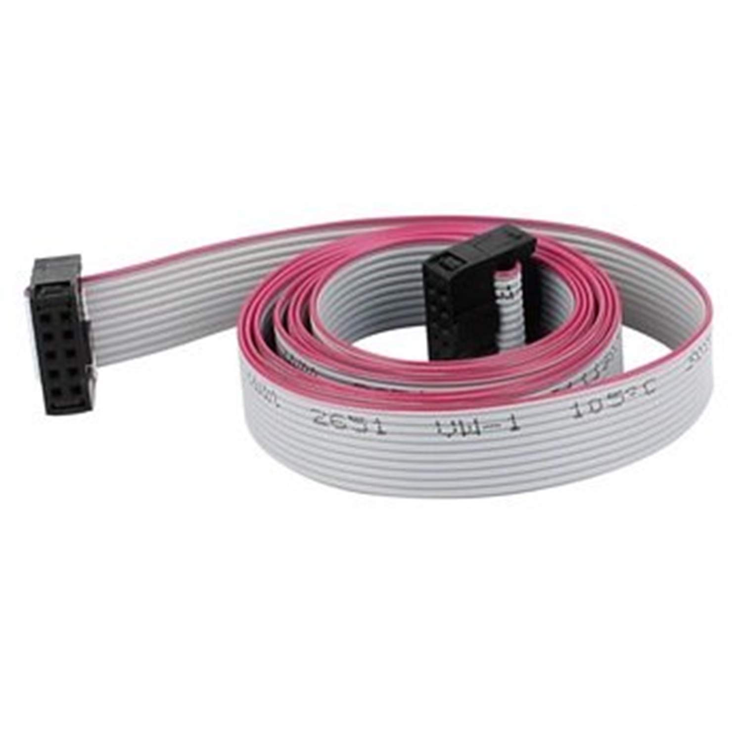 e4u 10 Pin FRC Cable With Female To Female 2.54mm Pitch Connector 96" Long - 1 Piece