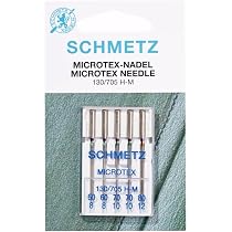 Schmetz Microtex Sewing Machine Needles - Box Of 100 - Sizes 60/8, 70/10, 90/14 - 130/705 H-M