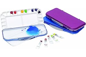 MARTIN Mijello Luftdichte Aquarellpalette mit 18 Mulden, Blau