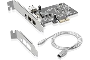 LBSC PCIe Firewire 400 Card,IEEE 1394a PCI Express 4 Ports PCIe Card (3 X 6 Pin and 1 X 4 Pin),Firewire 400 Adapter for Windows 7/8/10/11/Mac Os/Xp/2000/2003/ Vista/Dos,Linux(PCIE-IEEE 1394A)