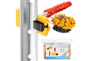 TEVO TECH System mocowań do listew tynkarskich zestaw uchwyty + kołki rozporowe 6x30/50 listwa tynkarska podtynkowa X100