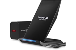 Szybka bezprzewodowa ładowarka, NANAMI Qi (z ładowarką USB Quick Charge 3.0) do Apple iPhone 15 14 13 12 Pro Mini Max Xr Xs, 10 W indukcyjna stacja ładująca do Samsung Galaxy S23 S22
