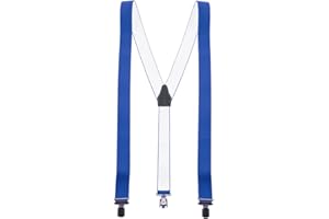 Shenky Hosenträger | 3er Clips | 3,5cm Breite | verstellbar | Basic | Y-Form | elastisch | für Oktoberfest Fassnacht Karneval Hochzeit Arbeit Skihosen | Damen & Herren | Skihosenträger